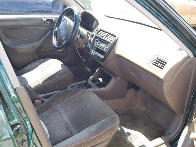 2HGEJ6617YH516709 - 2000 HONDA CIVIC BASE GREEN photo 5