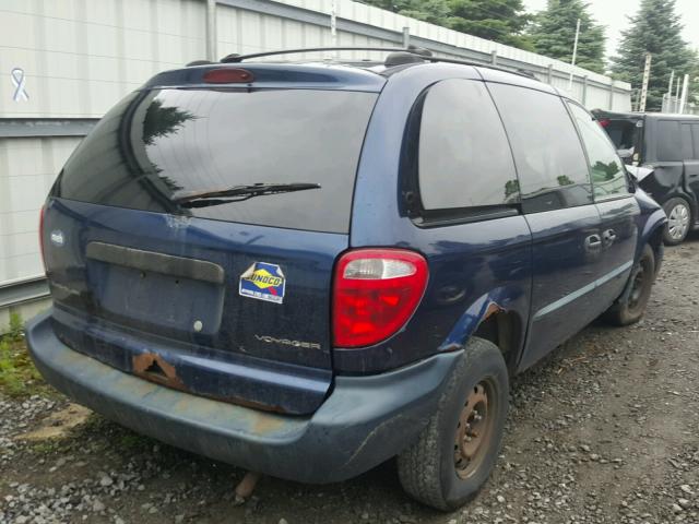 1C4GJ25322B599243 - 2002 CHRYSLER VOYAGER BLUE photo 4