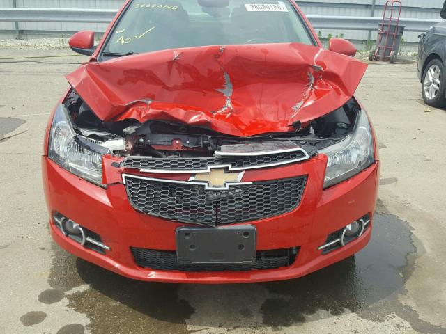 1G1PF5SC2C7362451 - 2012 CHEVROLET CRUZE LT RED photo 9