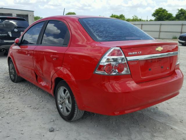 KL1TD5DE7BB138055 - 2011 CHEVROLET AVEO LS RED photo 3
