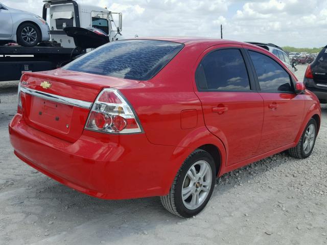 KL1TD5DE7BB138055 - 2011 CHEVROLET AVEO LS RED photo 4