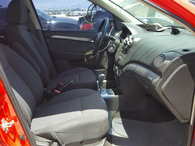 KL1TD5DE7BB138055 - 2011 CHEVROLET AVEO LS RED photo 5