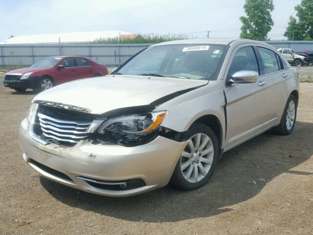 1C3CCBCG2DN684684 - 2013 CHRYSLER 200 LIMITE BEIGE photo 2