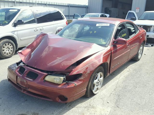 1G2WK52J12F229489 - 2002 PONTIAC GRAND PRIX BURGUNDY photo 2