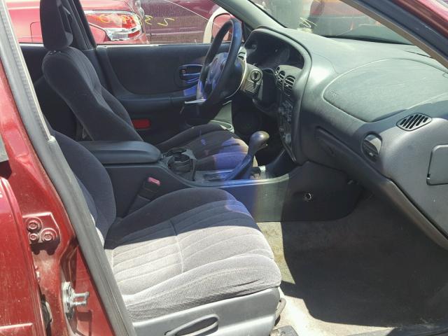 1G2WK52J12F229489 - 2002 PONTIAC GRAND PRIX BURGUNDY photo 5