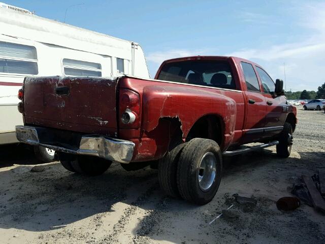 3D7MX48C67G744751 - 2007 DODGE RAM 3500 S BURGUNDY photo 4