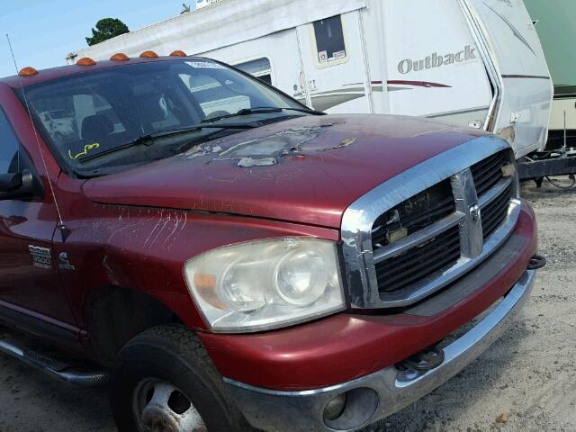 3D7MX48C67G744751 - 2007 DODGE RAM 3500 S BURGUNDY photo 9