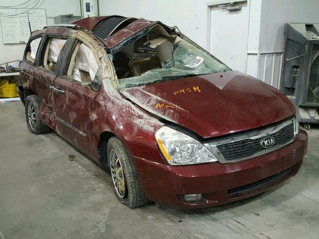 KNDMH4C75C6507004 - 2012 KIA SEDONA EX RED photo 1