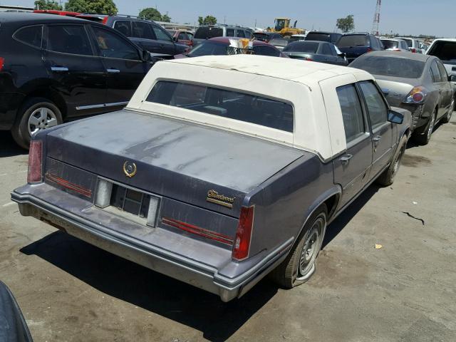 1G6CB5186H4293080 - 1987 CADILLAC FLEETWOOD BLUE photo 4