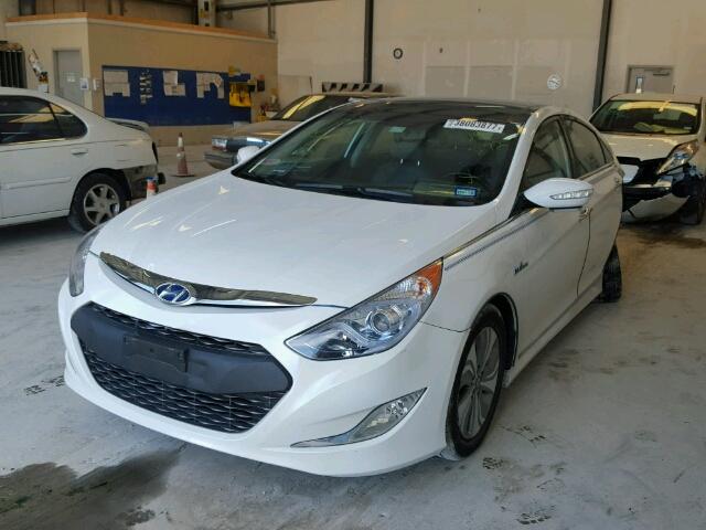 KMHEC4A41FA129272 - 2015 HYUNDAI SONATA HYB WHITE photo 2