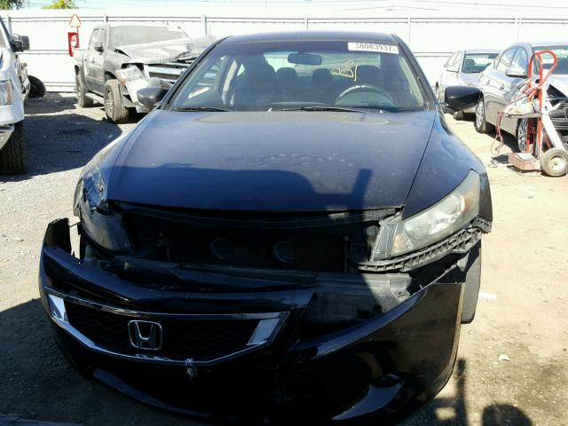 1HGCS22839A005224 - 2009 HONDA ACCORD EXL BLACK photo 9