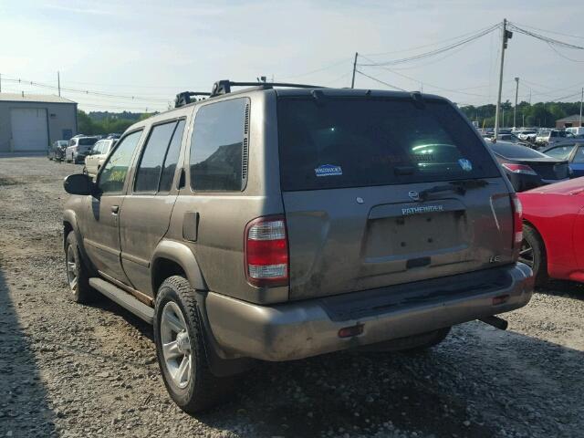 JN8DR09Y62W735974 - 2002 NISSAN PATHFINDER GRAY photo 3