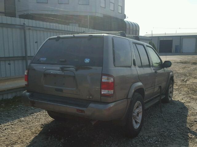 JN8DR09Y62W735974 - 2002 NISSAN PATHFINDER GRAY photo 4