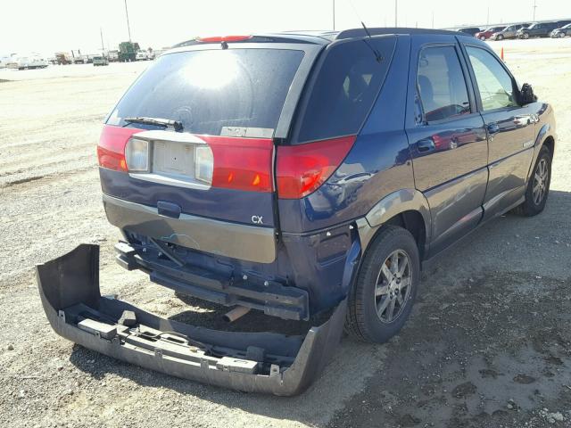 3G5DA03E82S609068 - 2002 BUICK RENDEZVOUS BLUE photo 4