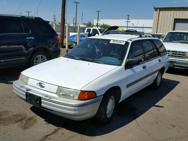 3FAPP15J2MR127801 - 1991 FORD ESCORT LX WHITE photo 2