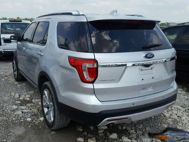 1FM5K7F87GGA79640 - 2016 FORD EXPLORER L 银色 照片 3