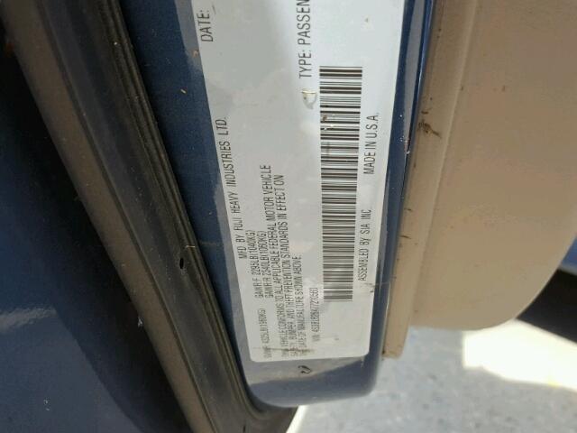 4S3BL626477210560 - 2007 SUBARU LEGACY BLUE photo 10