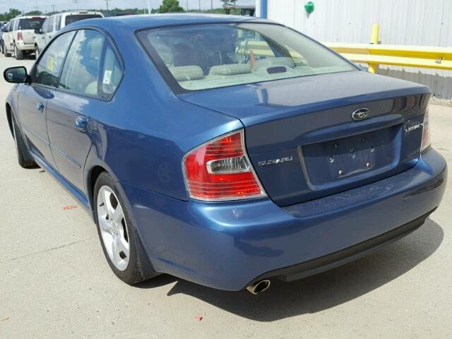 4S3BL626477210560 - 2007 SUBARU LEGACY BLUE photo 3