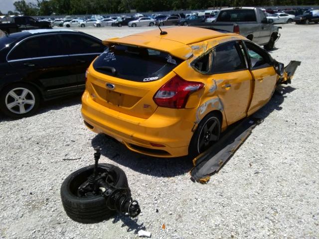1FADP3L93DL282847 - 2013 FORD FOCUS ST YELLOW photo 4