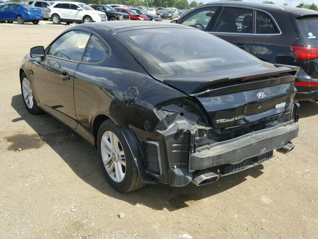 KMHHM66D88U291383 - 2008 HYUNDAI TIBURON GS BLACK photo 3