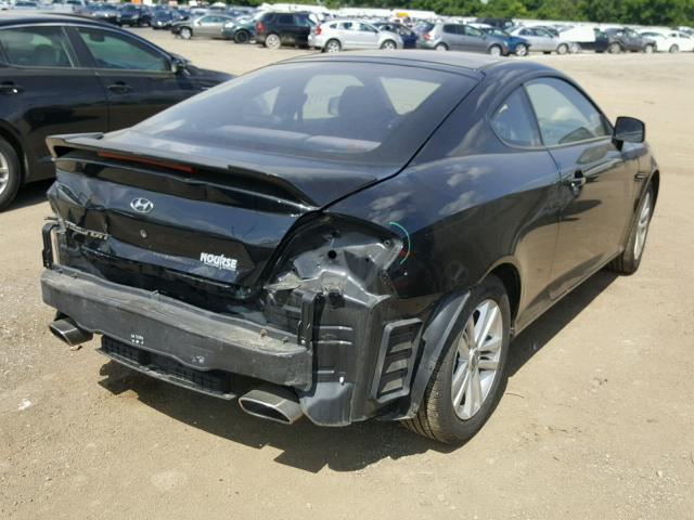 KMHHM66D88U291383 - 2008 HYUNDAI TIBURON GS BLACK photo 4