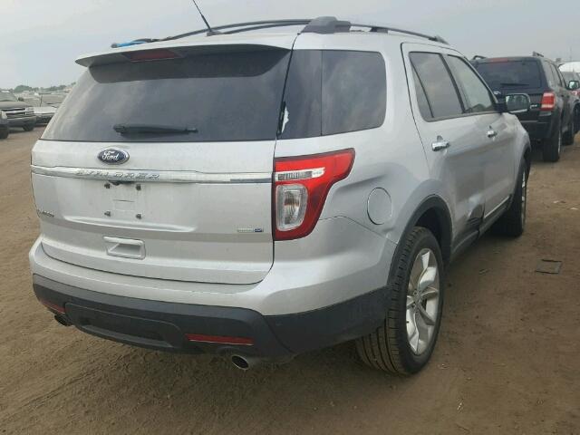 1FM5K8F85DGB99602 - 2013 FORD EXPLORER L SILVER photo 4