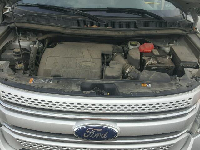 1FM5K8F85DGB99602 - 2013 FORD EXPLORER L SILVER photo 7