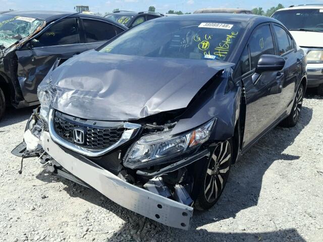 19XFB2F99EE051341 - 2014 HONDA CIVIC EXL GRAY photo 2