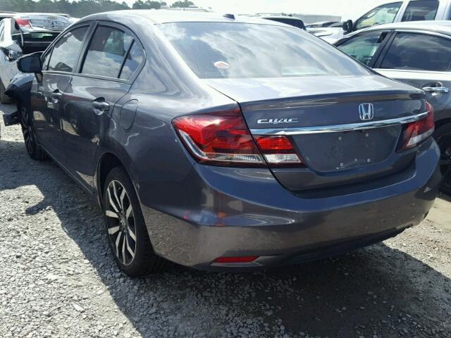 19XFB2F99EE051341 - 2014 HONDA CIVIC EXL GRAY photo 3