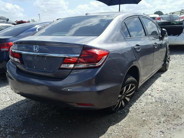 19XFB2F99EE051341 - 2014 HONDA CIVIC EXL GRAY photo 4