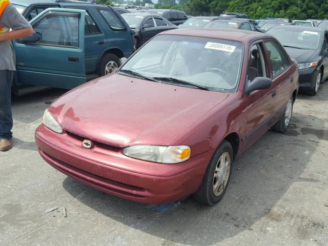 1Y1SK5283XZ418380 - 1999 CHEVROLET GEO PRIZM BURGUNDY photo 2