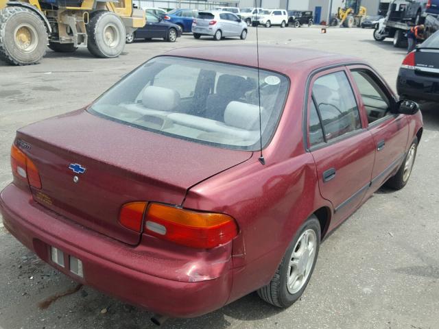 1Y1SK5283XZ418380 - 1999 CHEVROLET GEO PRIZM 勃艮第红 照片 4