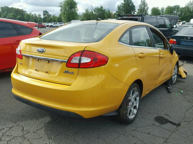 3FADP4CJ1BM194925 - 2011 FORD FIESTA SEL YELLOW photo 4