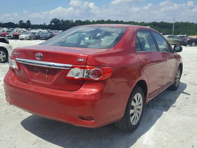 2T1BU4EE6DC063706 - 2013 TOYOTA COROLLA BA MAROON photo 4