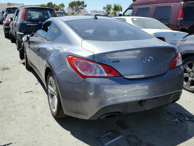 KMHHT6KD9AU004681 - 2010 HYUNDAI GENESIS CO GRAY photo 3