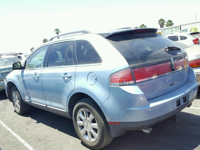 2LMDU88C18BJ28860 - 2008 LINCOLN MKX BLUE photo 3