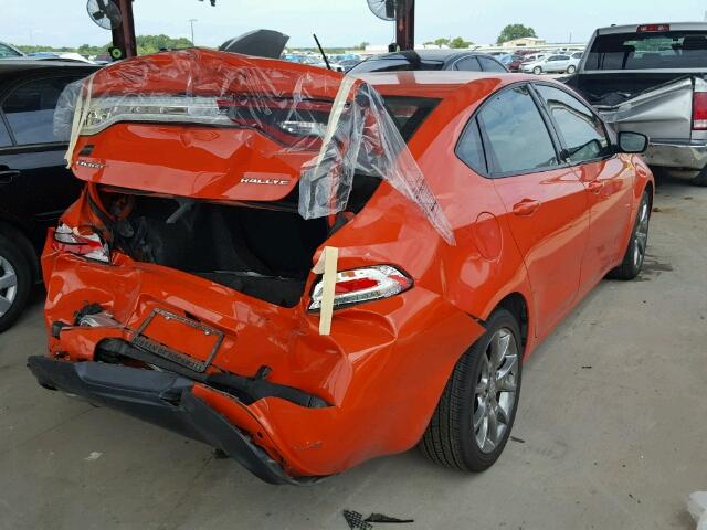 1C3CDFBB1FD238027 - 2015 DODGE DART ORANGE photo 4