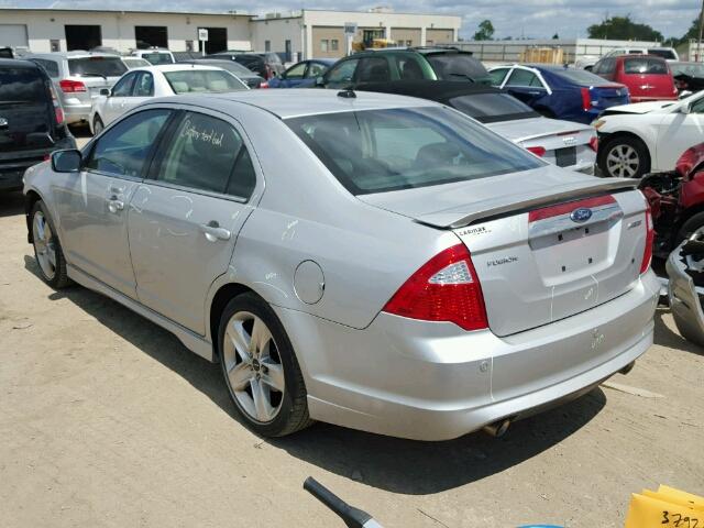 3FAHP0KCXAR255445 - 2010 FORD FUSION SILVER photo 3