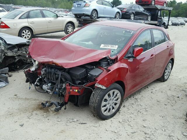 KMHD35LH2HU382507 - 2017 HYUNDAI ELANTRA GT RED photo 2