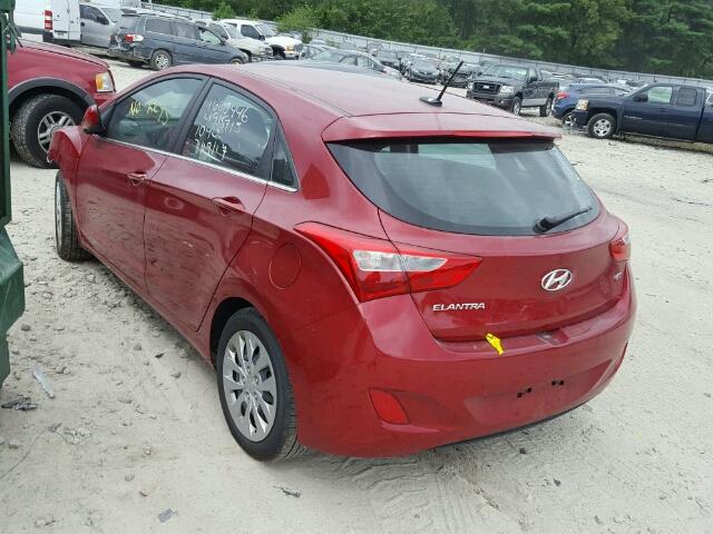 KMHD35LH2HU382507 - 2017 HYUNDAI ELANTRA GT RED photo 3