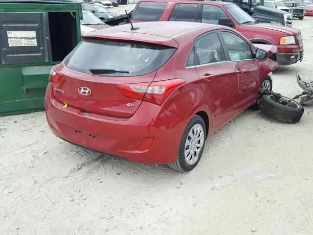 KMHD35LH2HU382507 - 2017 HYUNDAI ELANTRA GT RED photo 4