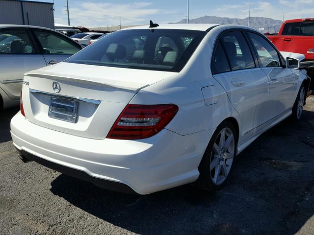 WDDGF4HB9EG248617 - 2014 MERCEDES-BENZ C 250 WHITE photo 4