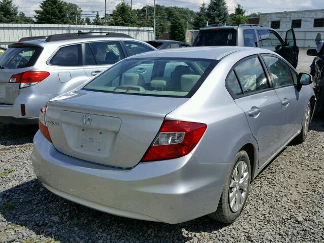 2HGFB2F54CH610469 - 2012 HONDA CIVIC LX SILVER photo 4