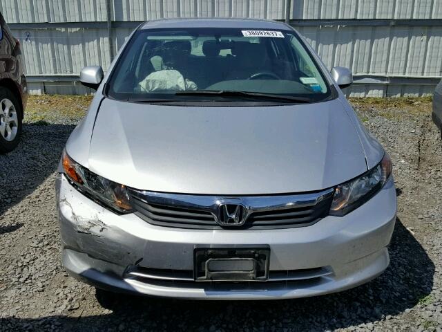 2HGFB2F54CH610469 - 2012 HONDA CIVIC LX SILVER photo 9