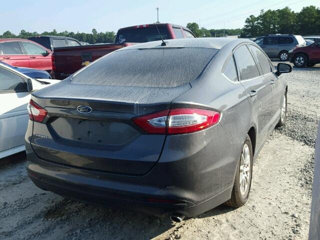 3FA6P0G76FR279283 - 2015 FORD FUSION S GRAY photo 4