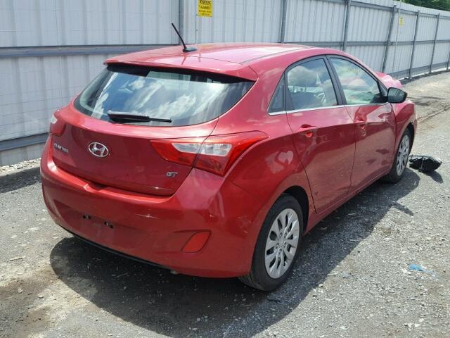 KMHD35LH6GU255502 - 2016 HYUNDAI ELANTRA GT RED photo 4