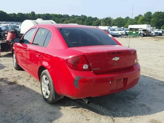 1G1AK52F957670151 - 2005 CHEVROLET COBALT RED photo 3