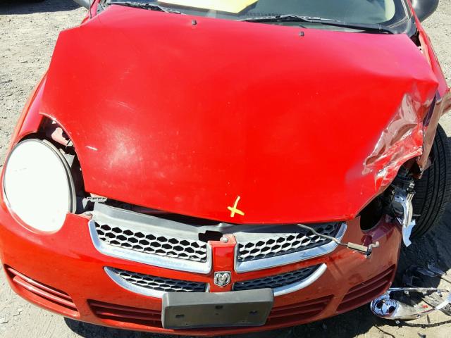 1B3ES26C95D102444 - 2005 DODGE NEON BASE RED photo 7