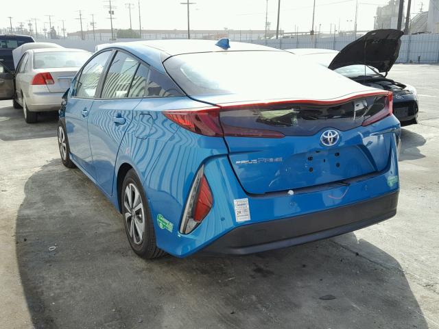 JTDKARFP9H3000572 - 2017 TOYOTA PRIUS PRIM ლურჯი ფოტო 3