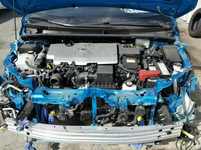 JTDKARFP9H3000572 - 2017 TOYOTA PRIUS PRIM ლურჯი ფოტო 7
